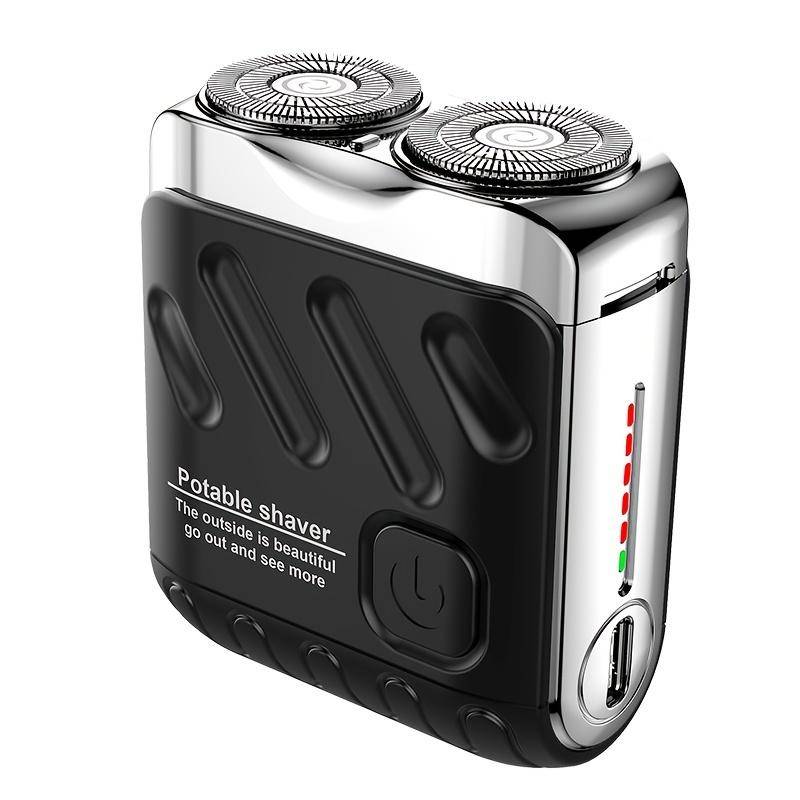 Mini-Elektrorasierer für Männer, Doppelkopf, wasserdicht, wiederaufladbarer Rasierer, Reise-Rotationsrasierer, tragbares Haar-/Bartschneider-Werkzeug schwarz Mini-Elektrorasierer für Männer, Doppelkopf, wasserdicht, wiederaufladbarer Rasierer, Reise-Rotationsrasierer, tragbares Haar-/Bartschneider-Werkzeug schwarz von Joom DACH