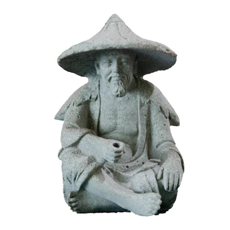 Mini Fischer Statue Aquarium Harz Fischer Figur Vintage Ornament für Aquarium Brunnen von Joom DACH