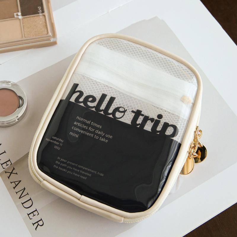 Mini-Make-up-Organizer für die Reise, kleine, süße, adrette Make-up-Tasche mit Reißverschluss, Kulturbeutel, Clutch, Münzfach für Frauen 15x12x4cm weiß Mini-Make-up-Organizer für die Reise, kleine, süße, adrette Make-up-Tasche mit Reißverschluss, Kulturbeutel, Clutch, Münzfach für Frauen 15x12x4cm weiß von Joom DACH