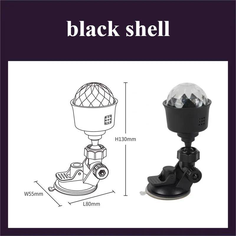 Mini Mehrfarbiges USB Projektorlicht Nachtlicht für Zuhause Schlafzimmer Partydeko Discolicht Kinderzimmerdekoration Weihnachtsfeier BLACK,2PCS von Joom DACH