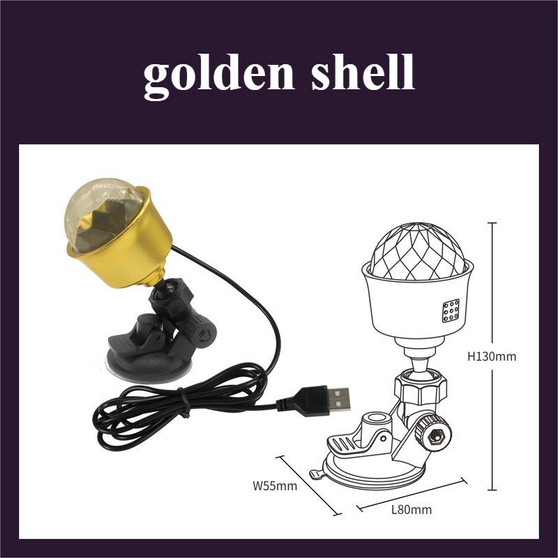 Mini Mehrfarbiges USB Projektorlicht Nachtlicht für Zuhause Schlafzimmer Partydeko Discolicht Kinderzimmerdekoration Weihnachtsfeier GOLDEN,4PCS von Joom DACH