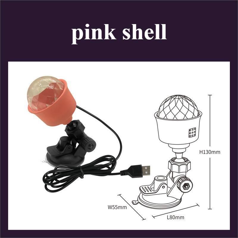 Mini Mehrfarbiges USB Projektorlicht Nachtlicht für Zuhause Schlafzimmer Partydeko Discolicht Kinderzimmerdekoration Weihnachtsfeier PINK,2PCS von Joom DACH