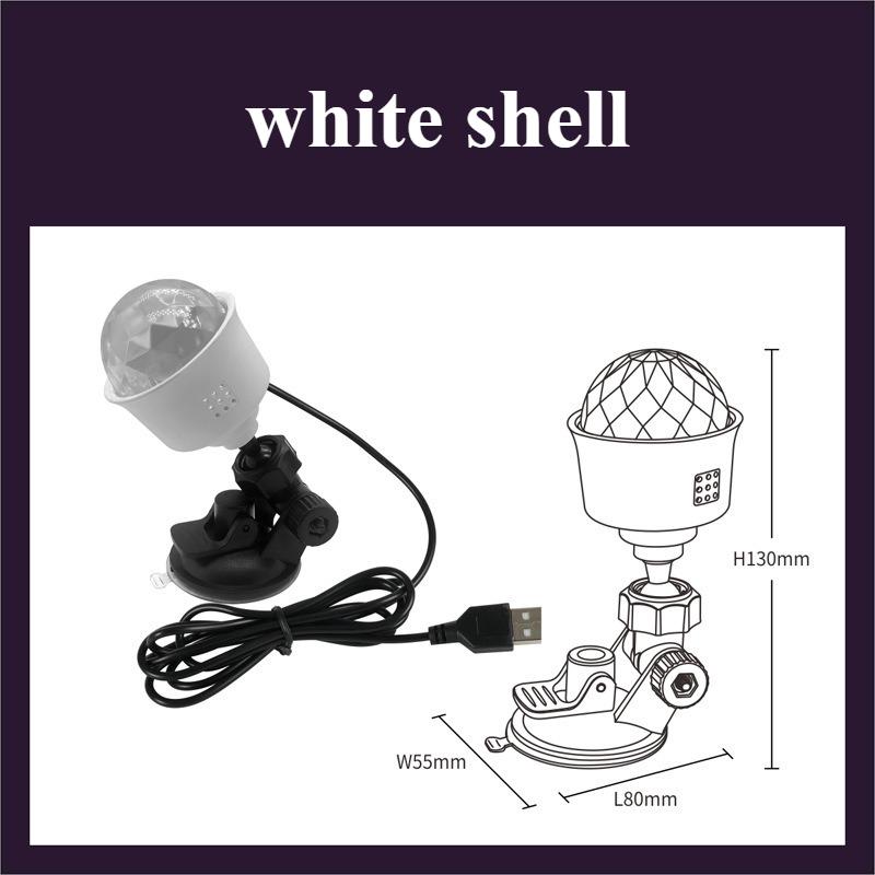 Mini Mehrfarbiges USB Projektorlicht Nachtlicht für Zuhause Schlafzimmer Partydeko Discolicht Kinderzimmerdekoration Weihnachtsfeier WHITE,1PC von Joom DACH