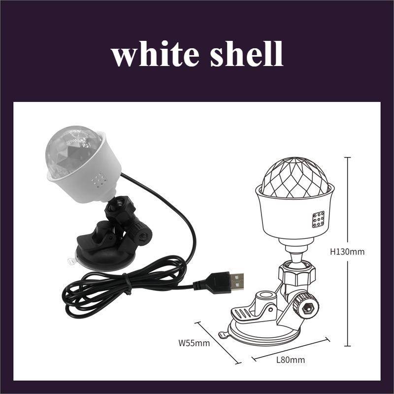 Mini Mehrfarbiges USB Projektorlicht Nachtlicht für Zuhause Schlafzimmer Partydeko Discolicht Kinderzimmerdekoration Weihnachtsfeier WHITE,1PC von Joom DACH