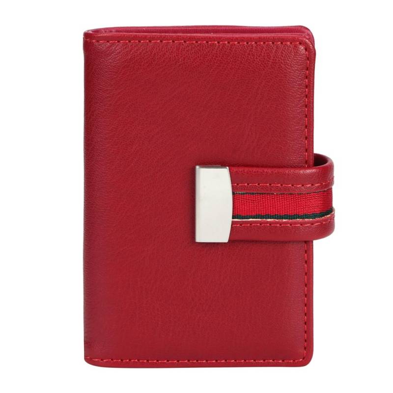 Mini Modischer RFID Damen Kartenhalter PU Leder Bankkartenetui VisitenkartenetuiRot rot von Joom DACH