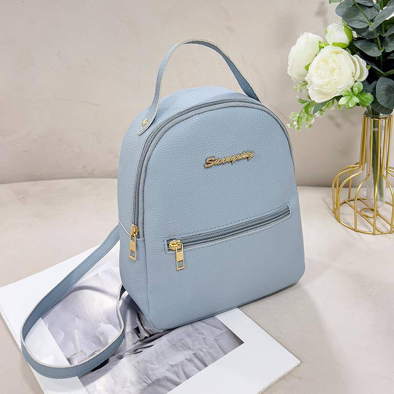 Mini-Rucksack, kleine Tasche, lässiger kleiner Rucksack für Damen himmelblaue von Joom DACH