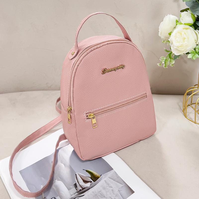 Mini-Rucksack, kleine Tasche, lässiger kleiner Rucksack für Damen rosa von Joom DACH