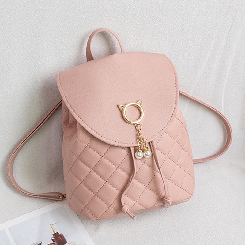 Mini-Rucksack Damentasche Mädchen Kleine Schultasche Lässiger Kleiner Rucksack rosa von Joom DACH