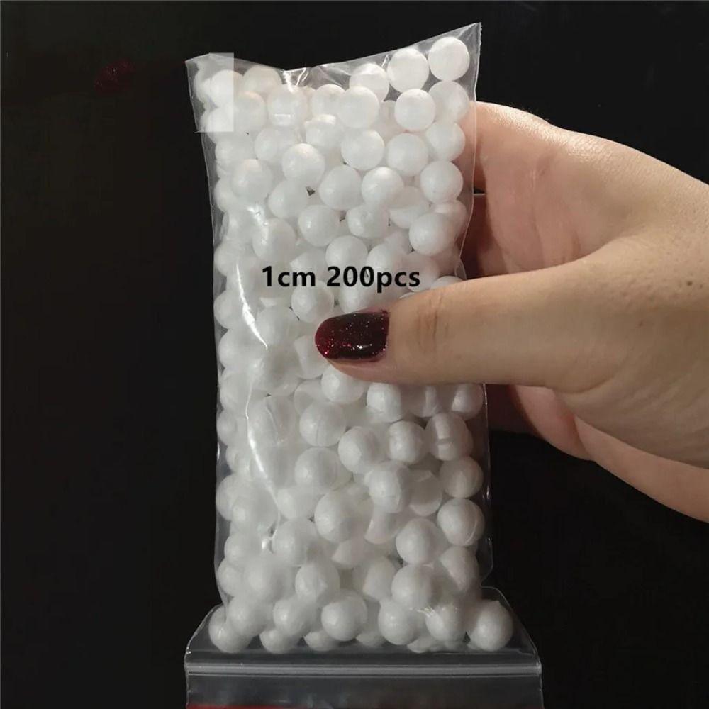 Mini-Schaumstoffkugeln, Styropor-Weihnachtsschmuck, Kunsthandwerk, Weihnachtskugeln, Feiertage 1cm-200pcs von Joom DACH