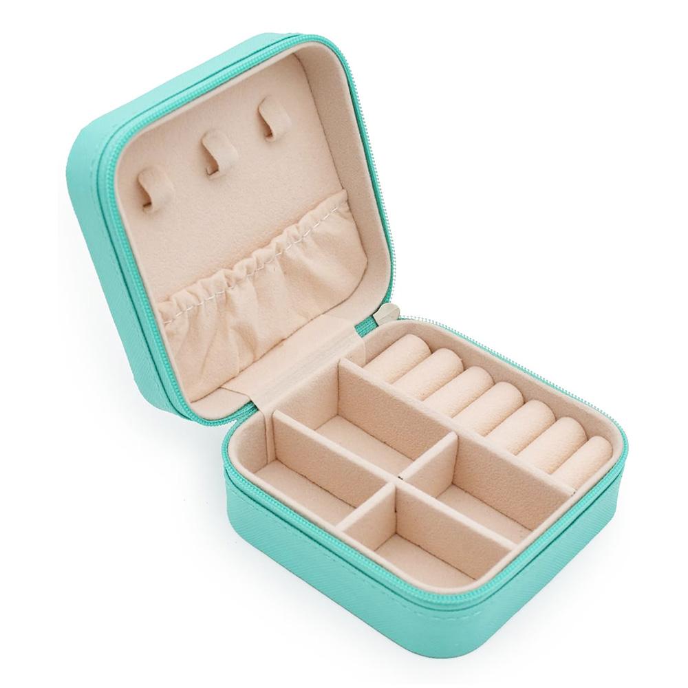Mini Schmuckaufbewahrungsbox PU-Leder Tragbar Zuhause Reise Ohrringe Damen Halskette Aufbewahrungsbox Ring Organizer Präsentationsbox von Joom DACH