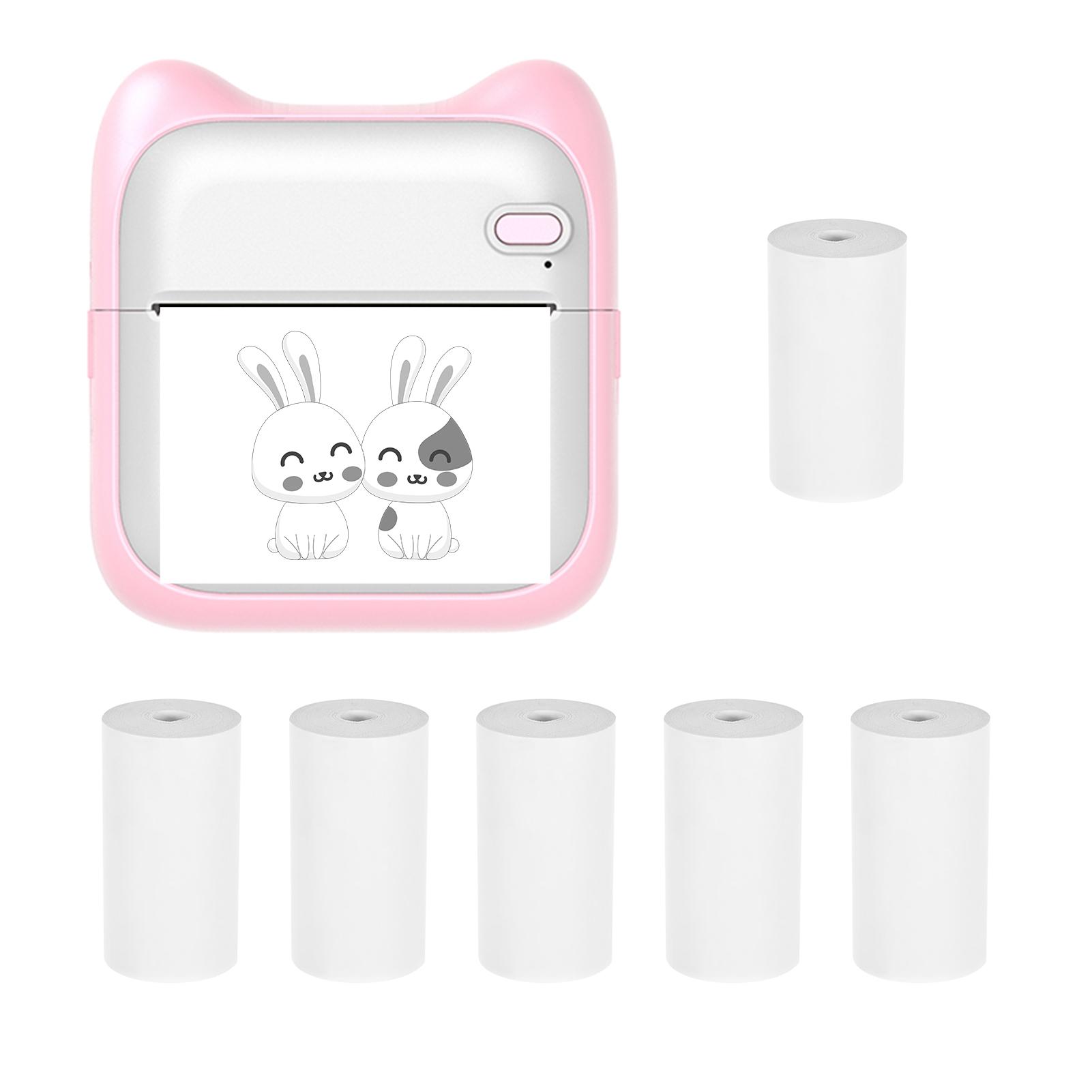 Mini Tasche Foto Drucker Tragbare Thermo Druck Maschine 190dpi Drahtlose BT Verbindung für P-1 rosa von Joom DACH