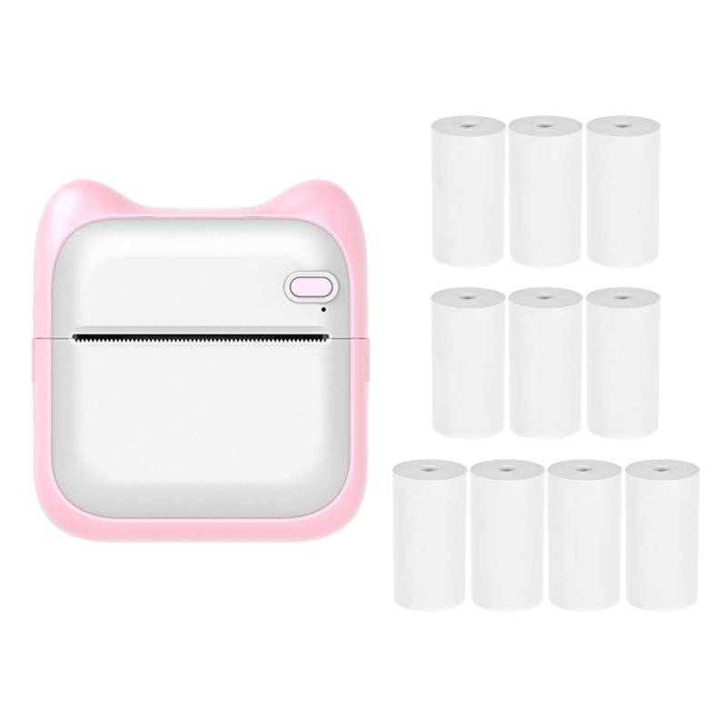Mini Tasche Foto Drucker Tragbare Thermo Druck Maschine 190dpi Drahtlose BT Verbindung für P-2 rosa von Joom DACH