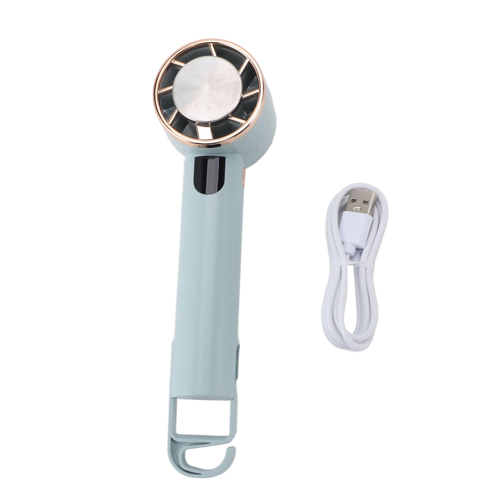 Mini Tragbarer Ventilator Handheld Halbleiter Lüfter 3 Geschwindigkeit Kleiner Schreibtischventilator USB Aufladbar für blau von Joom DACH