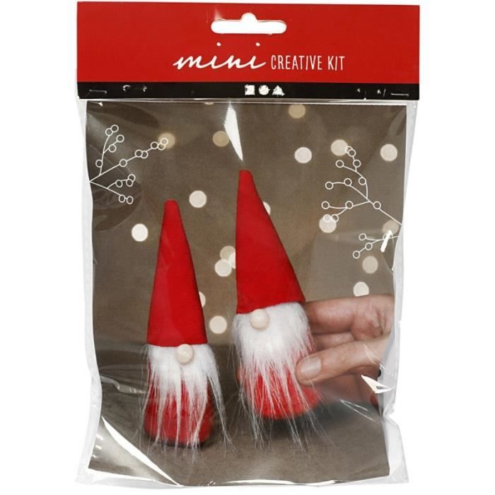 Mini-Weihnachts-Kreativset - Weihnachtsmann - 12 cm - 2 Stück von Joom DACH