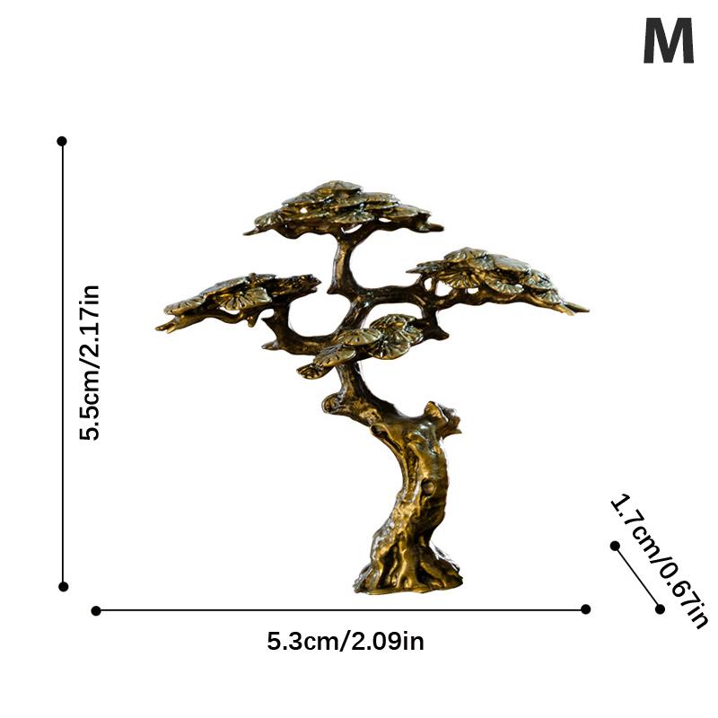 Mini Willkommen Kiefer Miniatur Figur Kupfer Baum Dekor für Bonsai Baum Statuen 5.3*1.7*5.5cm von Joom DACH