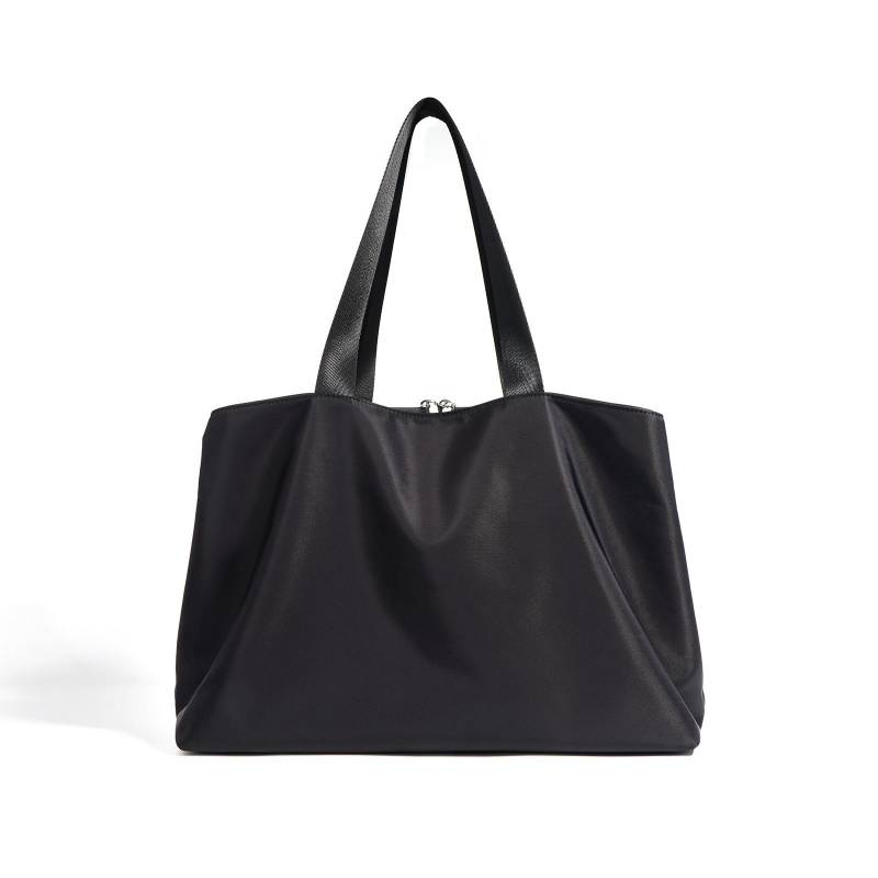 Minimalistische und hochwertige leichte Reisetasche aus Nylon Vielseitige und modische Schultertasche mit großem Fassungsvermögen und mehreren Fächern schwarz von Joom DACH