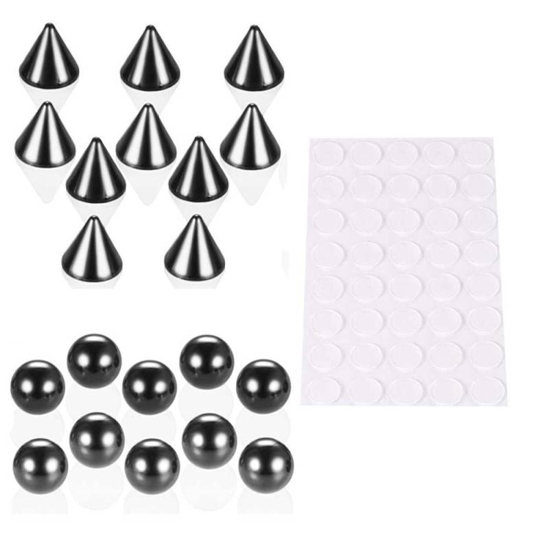 Mit Aufkleber Kein Piercing Männer Augenbrauen Ohrstecker Set Kein Piercing Schmuck Fake Lip Stud Kugel Nasenring 4mm schwarz von Joom DACH