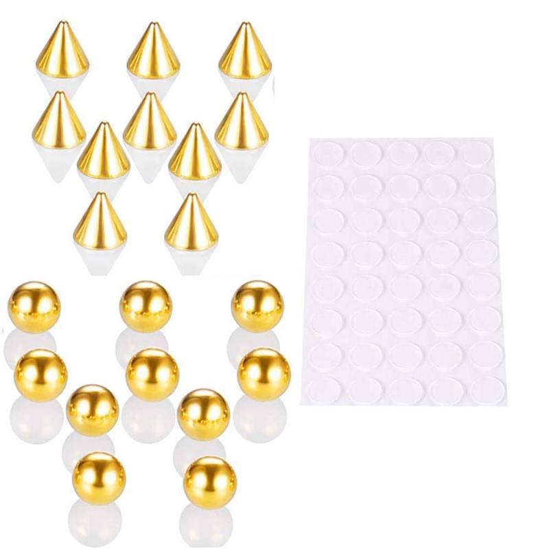 Mit Aufkleber Kein Piercing Männer Augenbrauen Ohrstecker Set Kein Piercing Schmuck Fake Lip Stud Kugel Nasenring 4mm gold von Joom DACH
