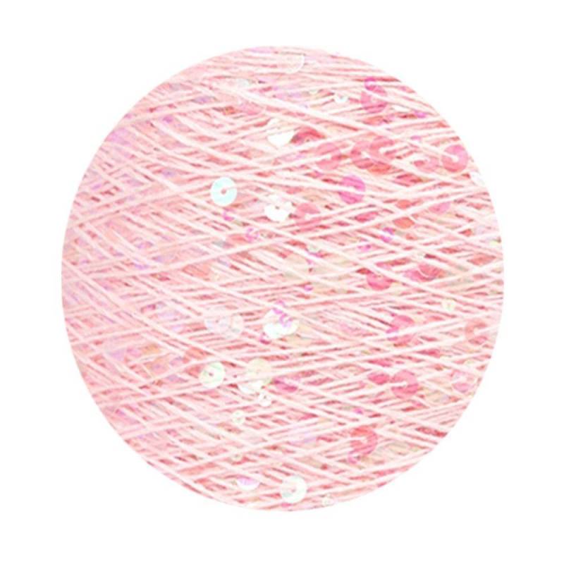 Mit Pailletten DIY Handwerk Nähen Stricken Wolle Faden Pailletten Garn Strickgarn Bekleidungszubehör rosa von Joom DACH