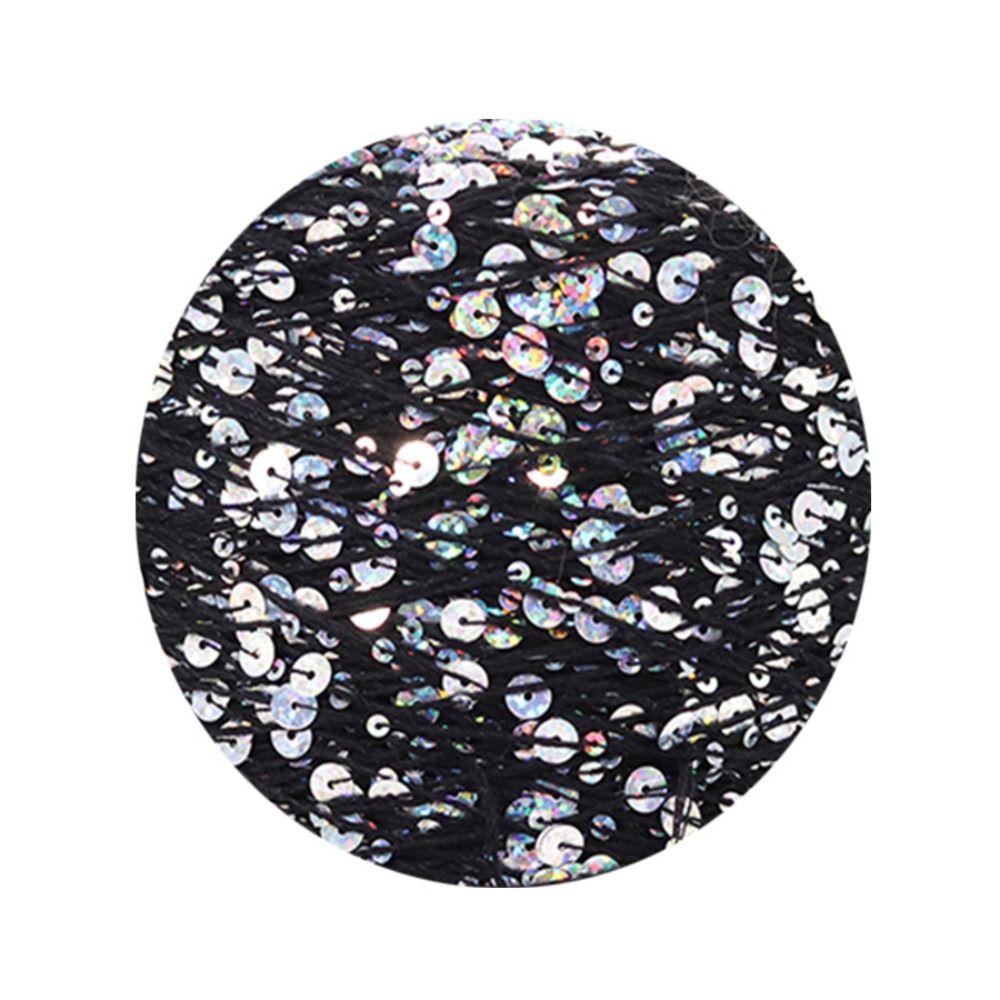 Mit Pailletten DIY Handwerk Nähen Stricken Wolle Faden Pailletten Garn Strickgarn Bekleidungszubehör schwarz von Joom DACH