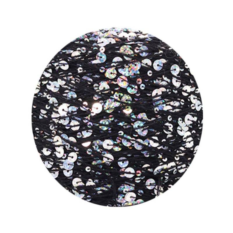 Mit Pailletten DIY Handwerk Nähen Stricken Wolle Faden Pailletten Garn Strickgarn Bekleidungszubehör schwarz von Joom DACH