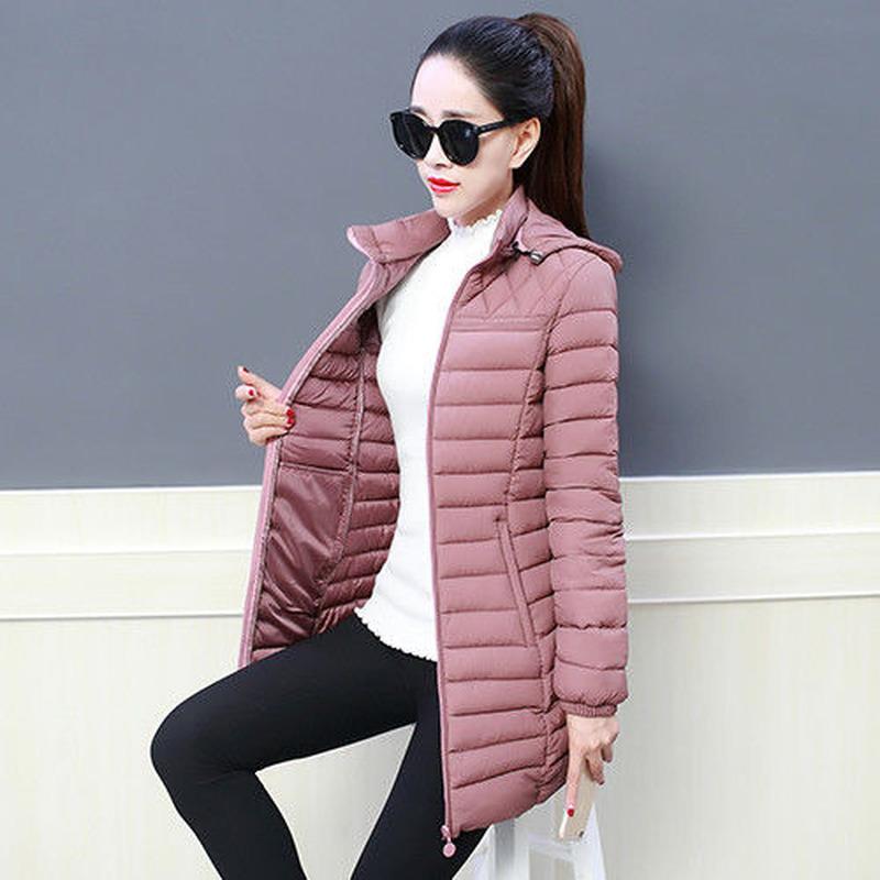 Mit kapuze Mantel Frauen Oberbekleidung Weibliche Parkas Lange Jacken Warme Basis Mäntel Winter Baumwolle Casual 6XL rosa von Joom DACH