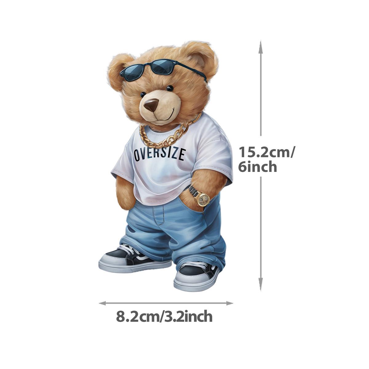 Mittelgroßer Bär zum Aufbügeln, Vinyl, Thermopresse, A-Level, waschbar, zum Selbermachen, Hoodies, Tops, Aufnäher, Bügelbild, Kinderkleidung von Joom DACH
