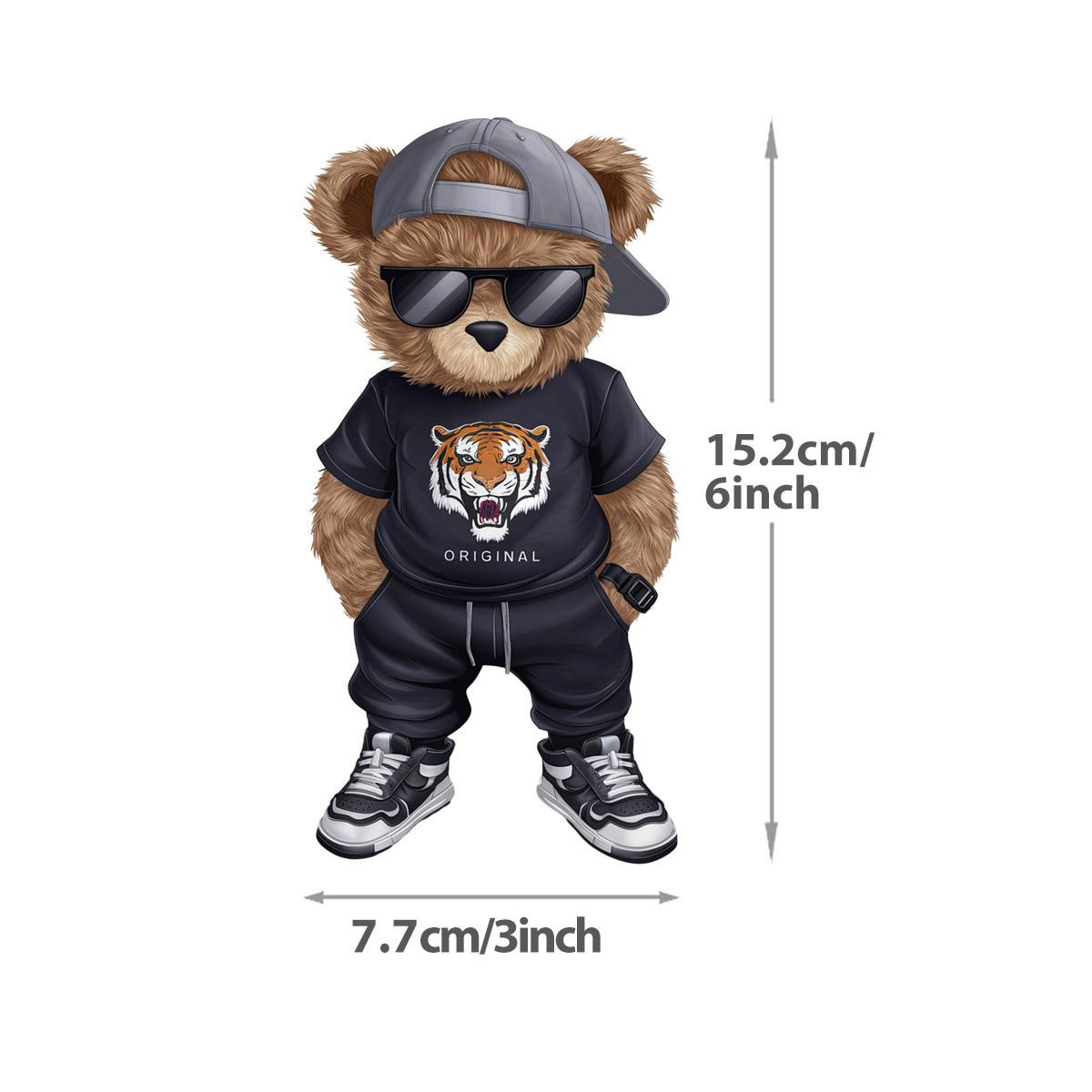 Mittelgroßer Bär zum Aufbügeln, Vinyl, Thermopresse, A-Level, waschbar, zum Selbermachen, Hoodies, Tops, Aufnäher, Bügelbild, Kinderkleidung von Joom DACH