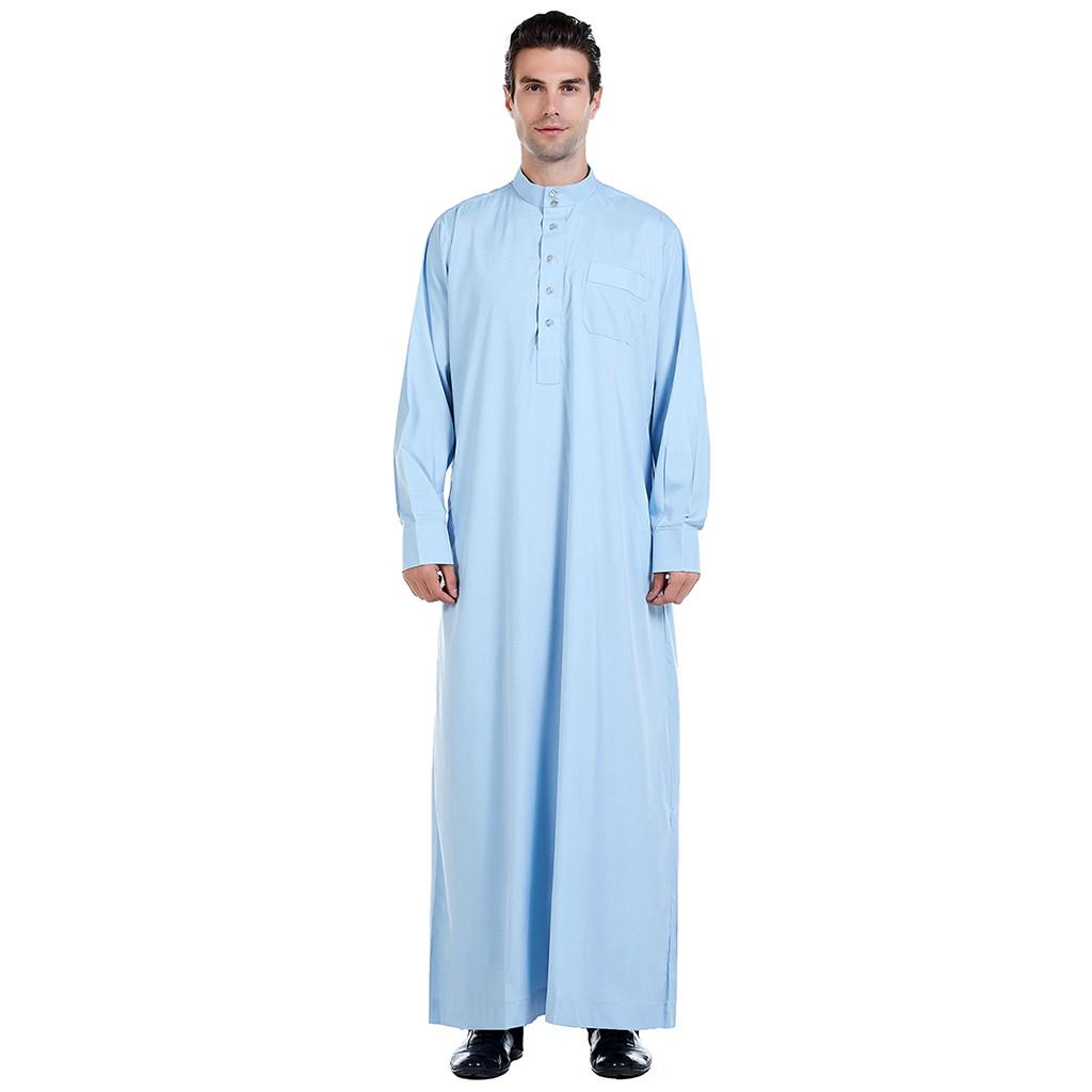 Mittlere muslimische Modekleider für Herren und lange Mäntel, bequeme Bluse XXL himmelblaue von Joom DACH