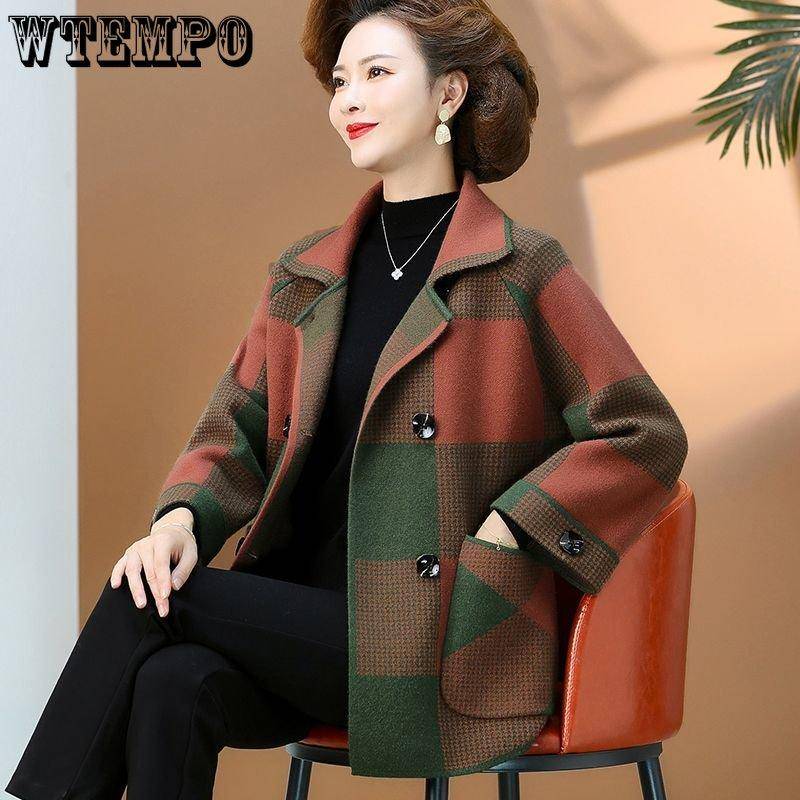 Mittleren alters frauen Strickjacke Lose Ältere Frühling und Herbst Jacke L grün von Joom DACH