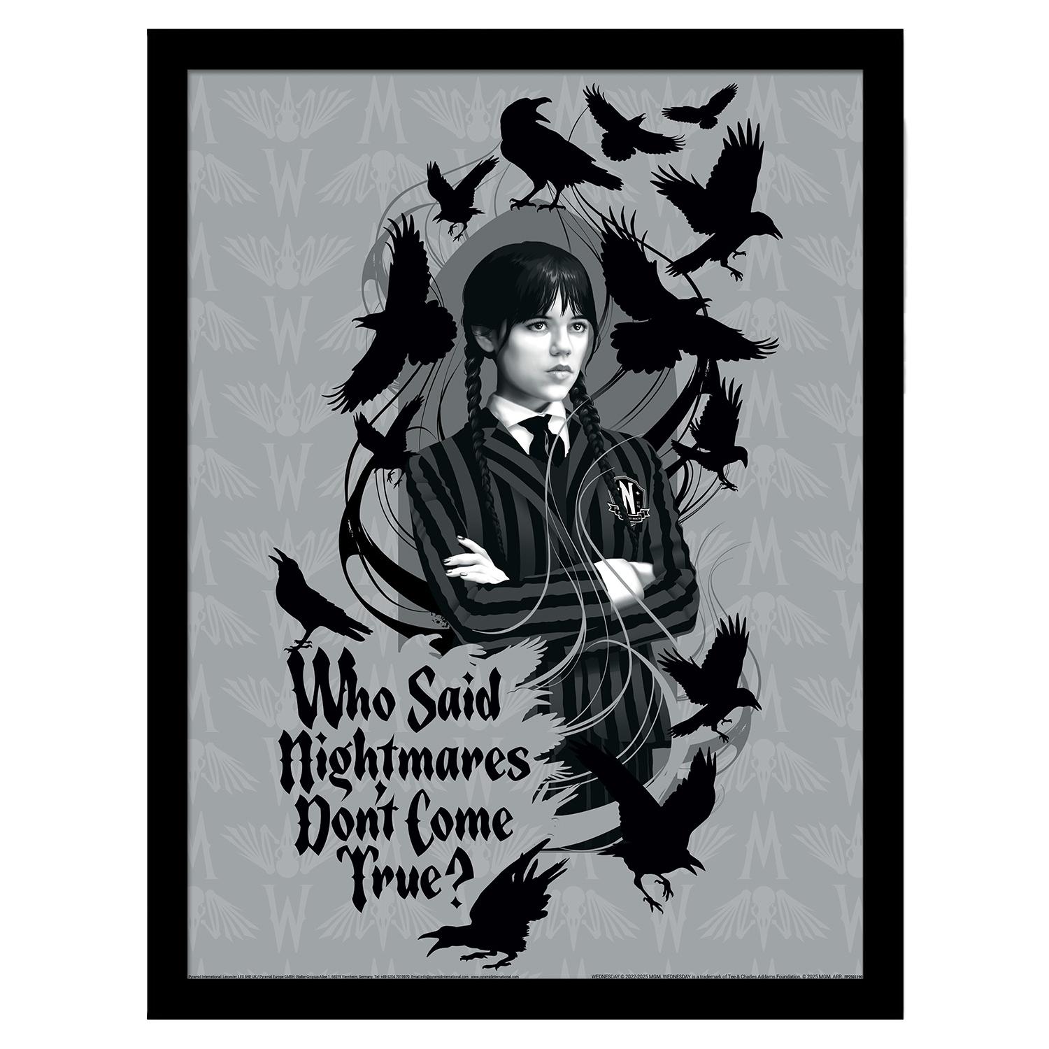 Mittwochnachts-Albträume Gerahmtes Poster 45cm x grau/schwarz Mittwochnachts-Albträume Gerahmtes Poster 45cm x grau/schwarz von Joom DACH