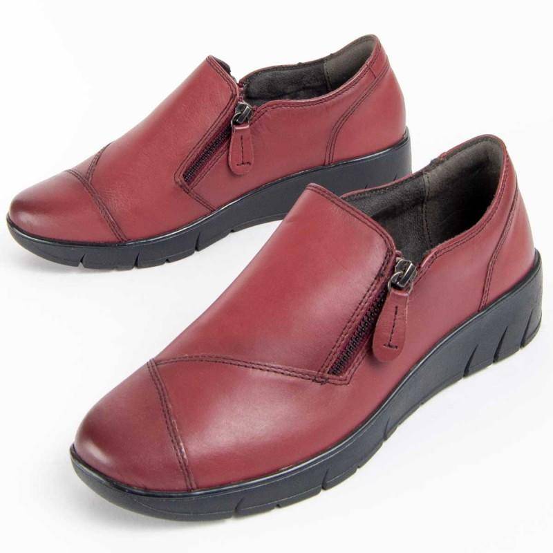 Damen-Mokassin aus Leder.  Purapiel  Ailina2  99472 41 bordeaux von Joom DACH