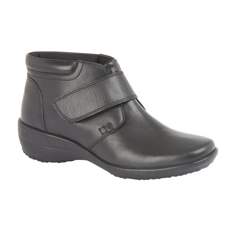 Mod Comfys Damen/Damen Softie Leder Extra Weite Stiefeletten 3 UK schwarz von Joom DACH