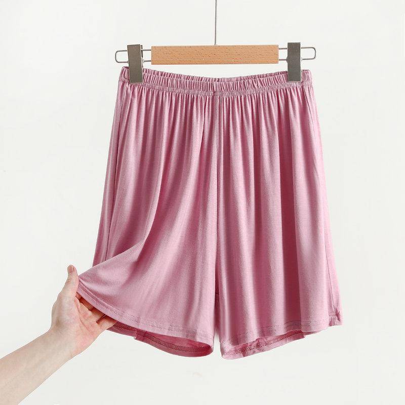 Modal Wide Leg Shorts Einfarbig Sommer Damen Kurze Hosen über dem Knie Plus Size Loose Schlafshorts 2XL hellrosa von Joom DACH