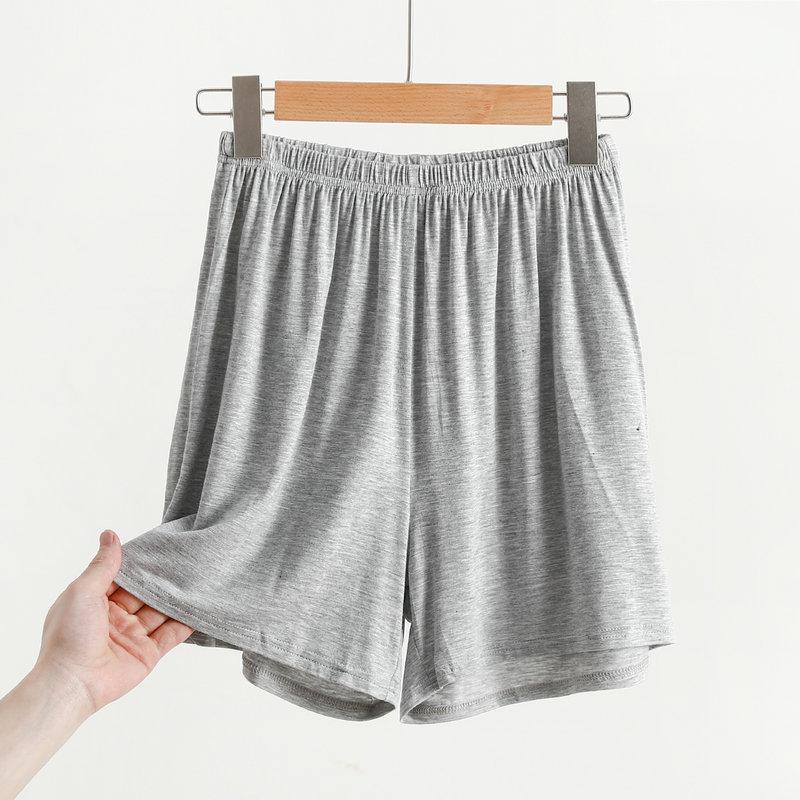 Modal Wide Leg Shorts Einfarbig Sommer Damen Kurze Hosen über dem Knie Plus Size Loose Schlafshorts 3XL hellgrau von Joom DACH