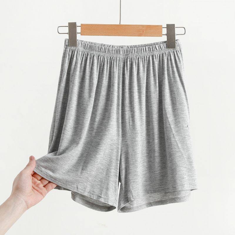 Modal Wide Leg Shorts Einfarbig Sommer Damen Kurze Hosen über dem Knie Plus Size Loose Schlafshorts 3XL hellgrau von Joom DACH