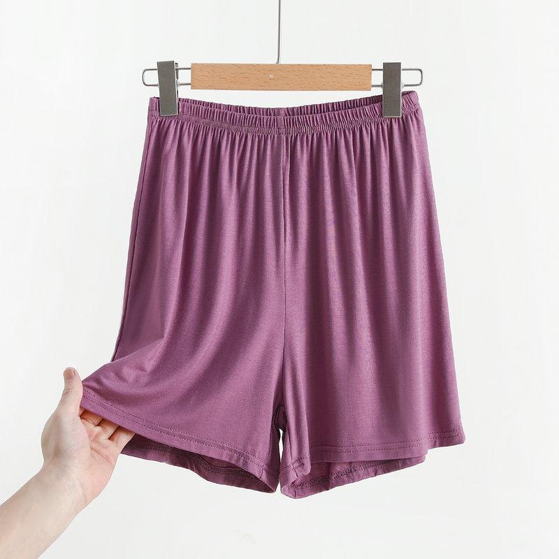 Modal Wide Leg Shorts Einfarbig Sommer Damen Kurze Hosen über dem Knie Plus Size Loose Schlafshorts 3XL dunkelviolette von Joom DACH