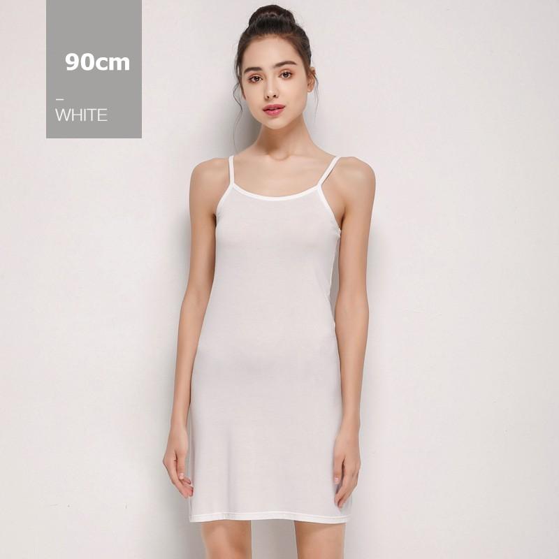 Modales Slip-Kleid für Damen, Spaghettiträger, Unterkleid, Innenpetticoat L weiß Modales Slip-Kleid für Damen, Spaghettiträger, Unterkleid, Innenpetticoat L weiß von Joom DACH