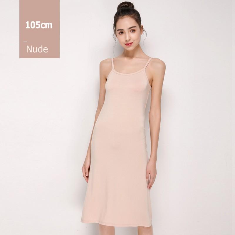 Modales Slip-Kleid für Damen, Spaghettiträger, Unterkleid, Innenpetticoat M nude Modales Slip-Kleid für Damen, Spaghettiträger, Unterkleid, Innenpetticoat M nude von Joom DACH