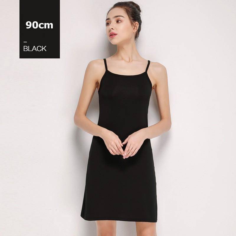 Modales Slip-Kleid für Damen, Spaghettiträger, Unterkleid, Innenpetticoat XL schwarz Modales Slip-Kleid für Damen, Spaghettiträger, Unterkleid, Innenpetticoat XL schwarz von Joom DACH