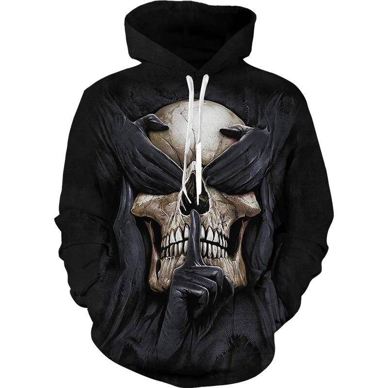 Mode 3D All Over Gedruckt Schwarz Hoodie/Jacke Unisex Gothic Zipper Sweatshirt Persönlichkeit Herren Pullover Streetwear 6XL von Joom DACH