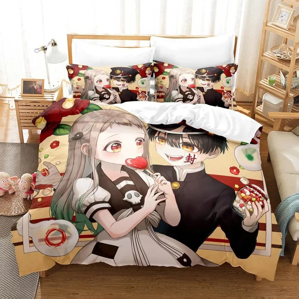 Mode 3D-Druck Anime Toiletten-gebundener Hanako-kun Bettwäsche-Set Bettbezug-Sets Steppdecke Bettwäsche Doppelgröße Erwachsene Kinder Geschenk EU single(135x200cm) von Joom DACH