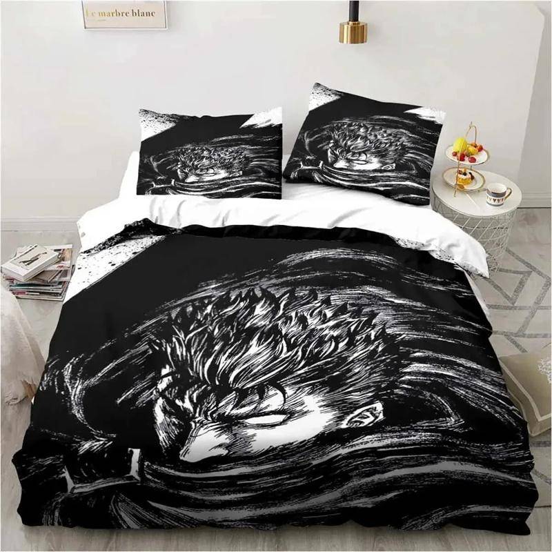 Mode 3D Gedrucktes Anime Berserk König Twin Doppel Kinder Bettwäsche Set Mikrofaser oder Polyester Bettbezug Set Heimtextilien 70x133cm 2pcs von Joom DACH