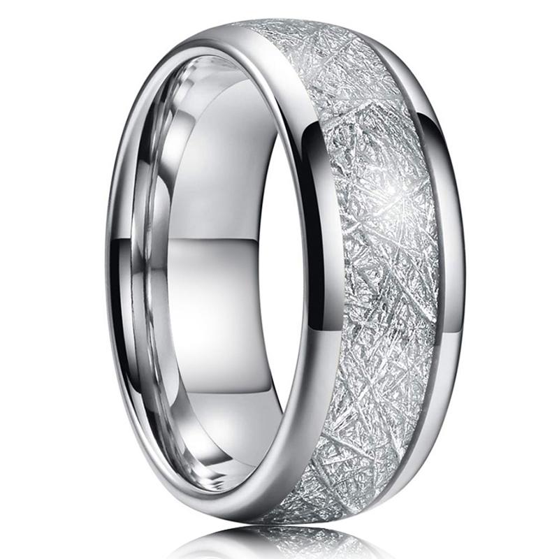 Mode 8mm Männer Rote Nut Abgeschrägte Kante Edelstahl Keltischen Drachen Ring Zirkon Inlay Rot Carbon Fiber Ring Männer hochzeit Band 12 von Joom DACH