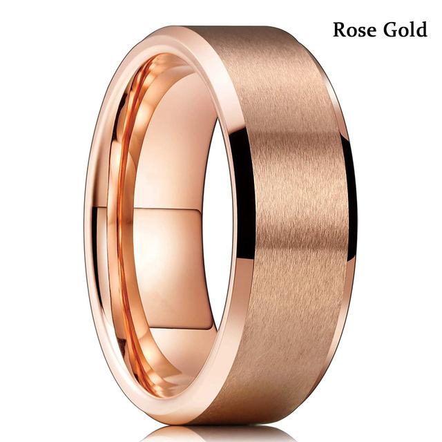 Mode 8mm Männer Rote Nut Abgeschrägte Kante Edelstahl Keltischen Drachen Ring Zirkon Inlay Rot Carbon Fiber Ring Männer hochzeit Band 13 von Joom DACH