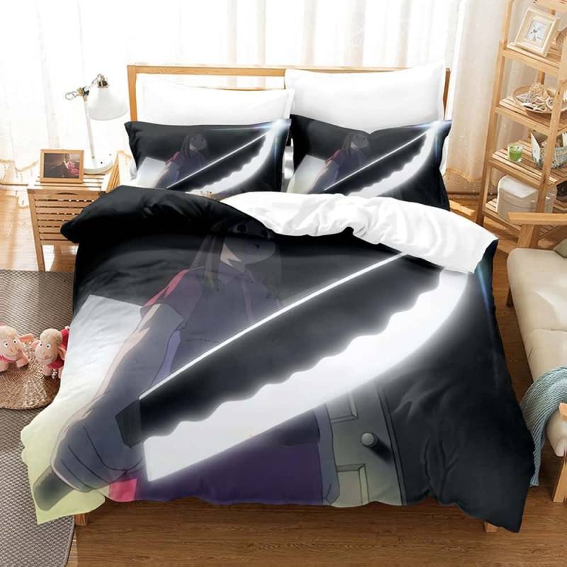 Mode Anime Kawaii Mädchen Azumanga Daioh Bettwäsche Set Einzelbett Twin Full Queen King Size Bettset Erwachsene Kind Schlafzimmer Bettbezug Sets EU Twin 135x200cm von Joom DACH