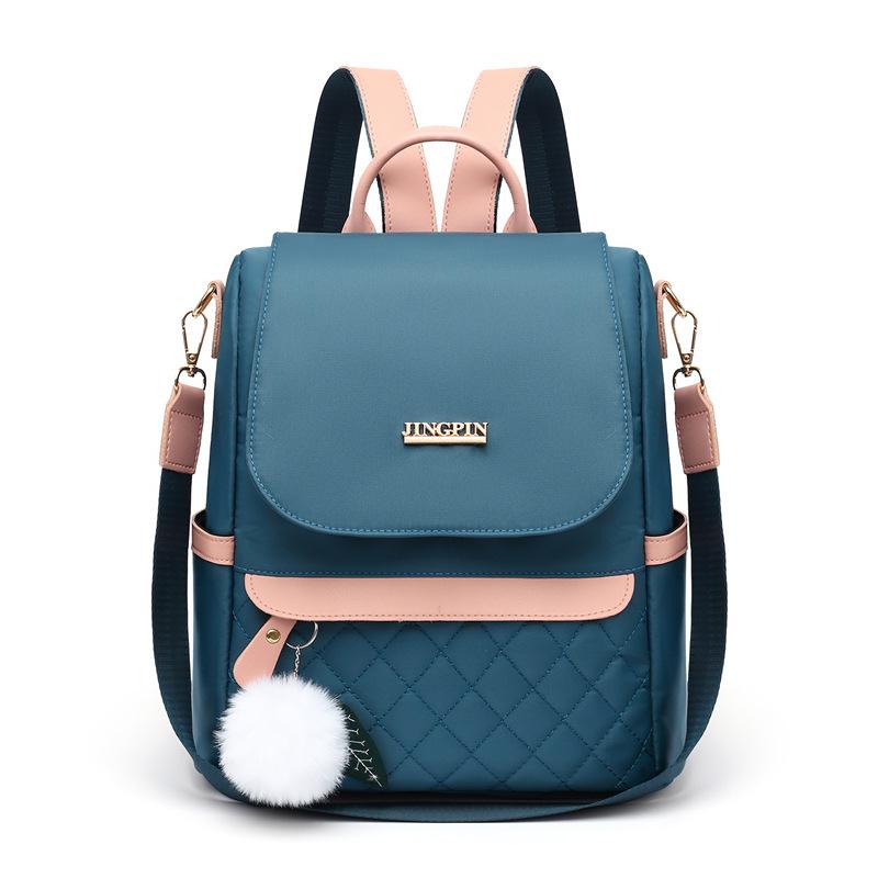 Mode Anti-Diebstahl Frauen Reise Rucksack Mochila Einfarbig Einkaufstasche Jugendliche Schule Taschen Mujer Bookbag Bolsas Femenina blau von Joom DACH