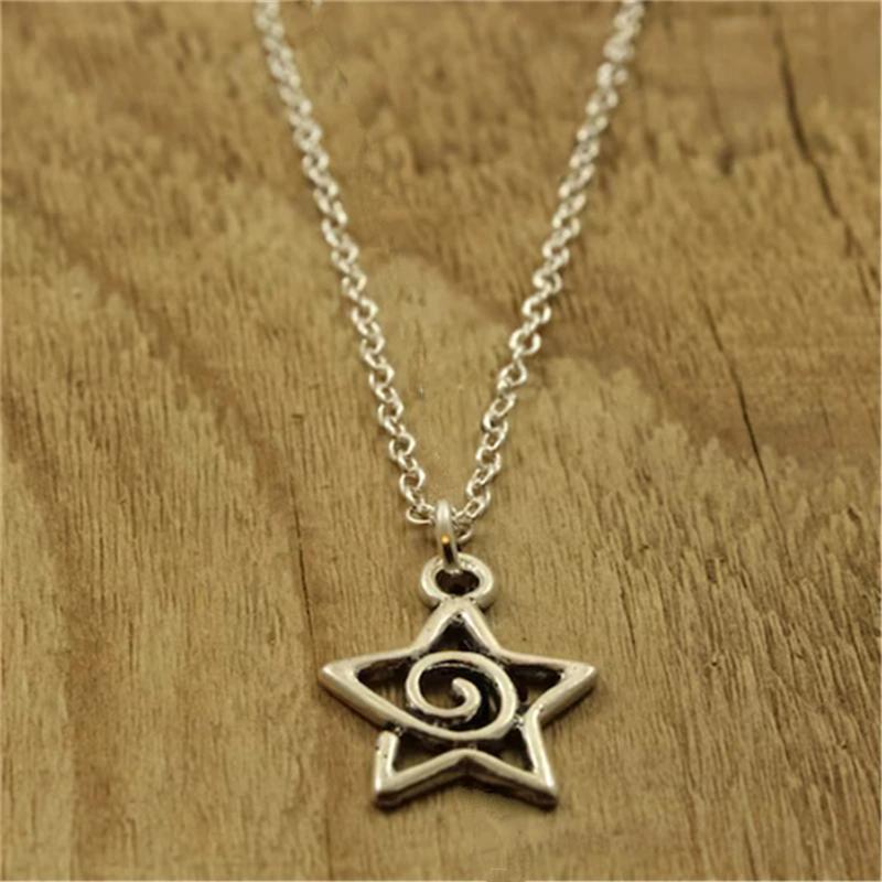 Mode Antik Silber Farbe Star Swirl Anhänger Halskette für Frauen Nette Stern Schmuck Party Geschenke chain necklace von Joom DACH