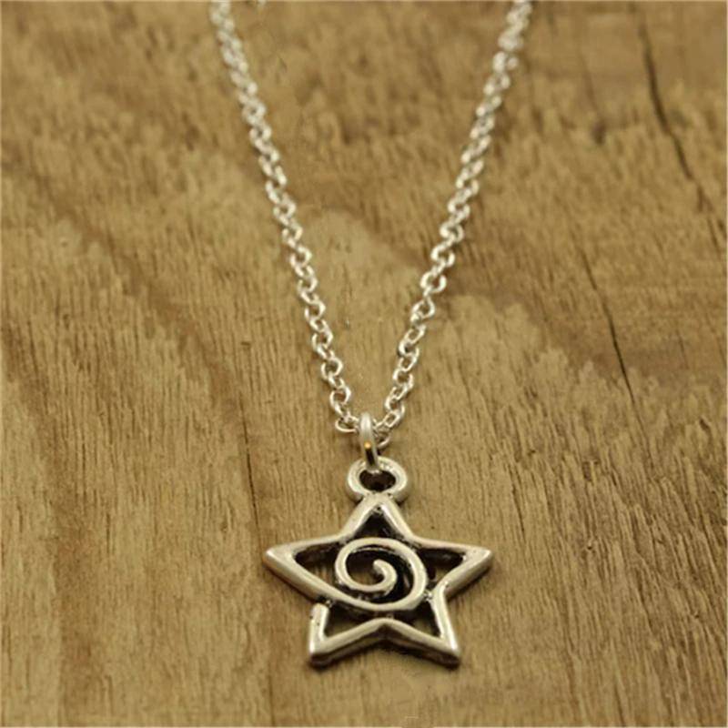 Mode Antik Silber Farbe Star Swirl Anhänger Halskette für Frauen Nette Stern Schmuck Party Geschenke chain necklace von Joom DACH