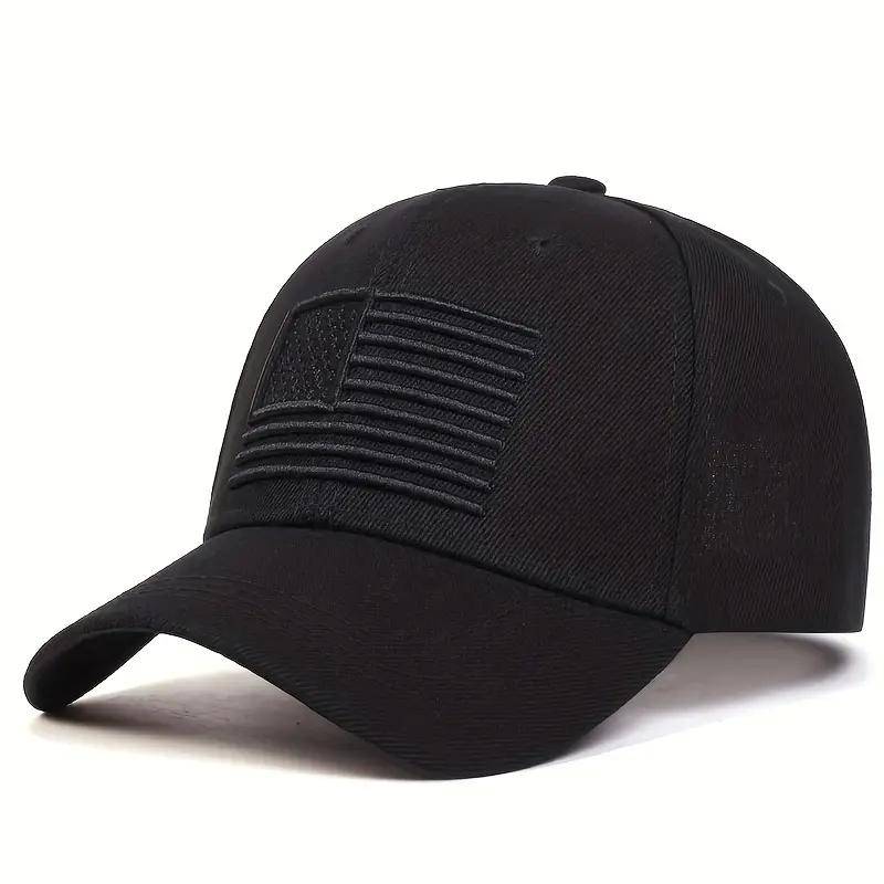 Mode Baumwolle Baseball Cap Männer Papa Hut Amerikanische Flagge Stickerei Hip Hop Hüte Sport Trucker Caps Gorras schwarz von Joom DACH